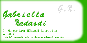 gabriella nadasdi business card